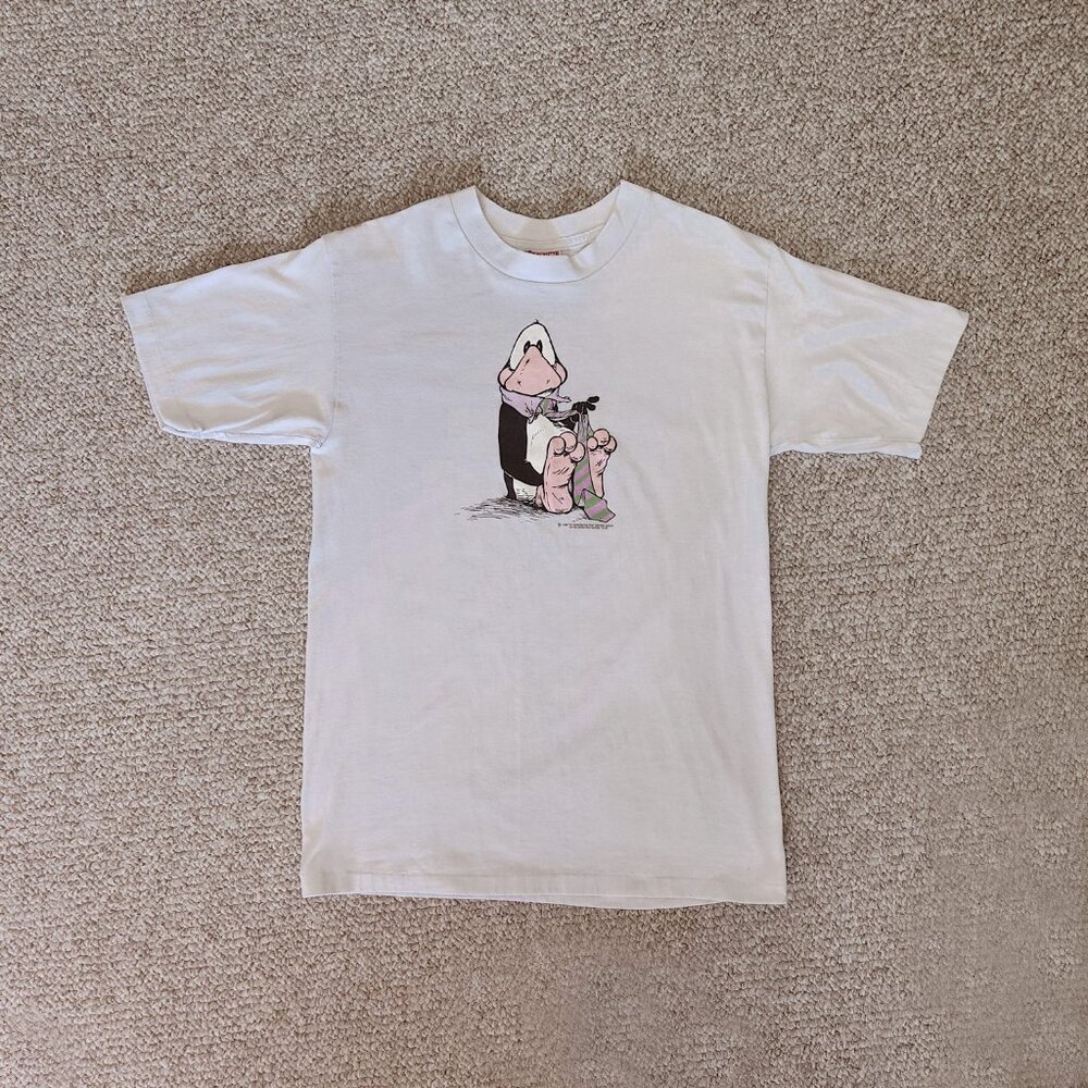 Vintage Opus The Penguin T-Shirt Comic 1986 Bloom County 80s Washington Post L
